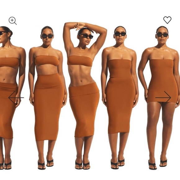 SKIMS Classic Swim Convertible Tube Dress in Bronze size XS - Picture 1 of 2